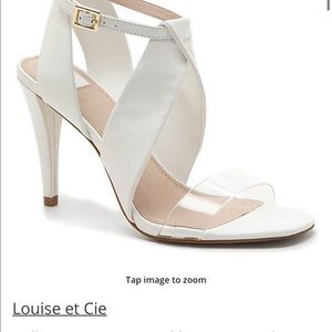 Kalkin Square Toe Ankle Strap Leather Heels
